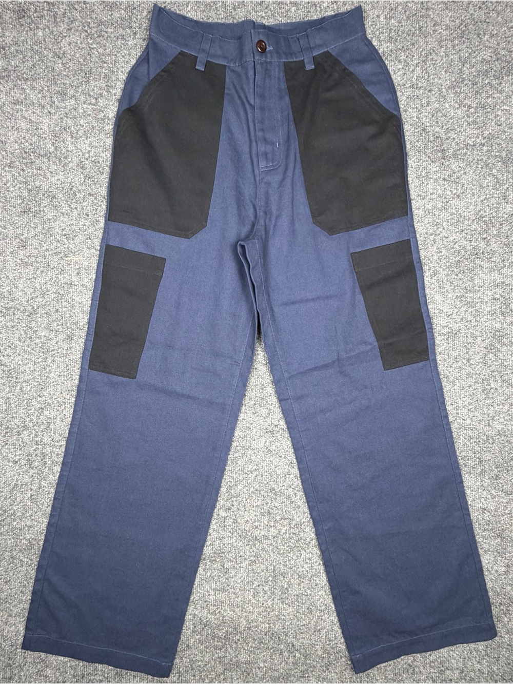 NWT Only NY‎ Utility Work Pants Navy Black Reinforced Straight Leg